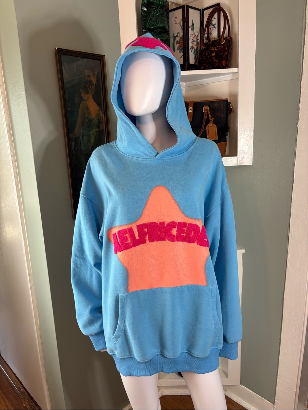 Aelfric Eden Vintage Embroidered Star V303 Hoodie Large L